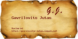 Gavrilovits Jutas névjegykártya